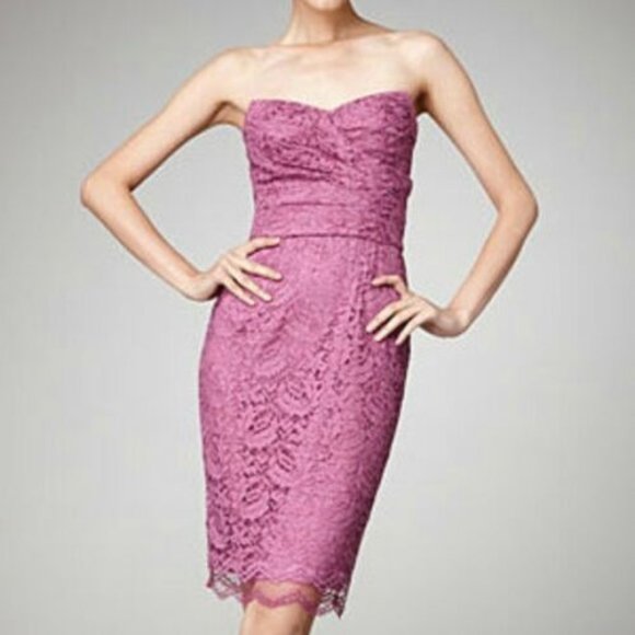 Dolce & Gabbana Fuchsia Lace Strapless Dress $2,350 IT40 US4 - Picture 2 of 15